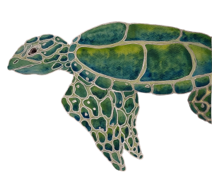 Watercolor and Ink Turtle