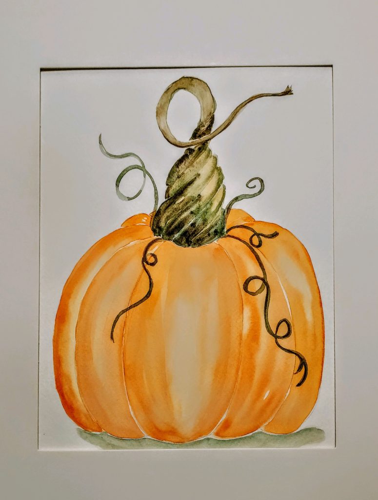 Fall Pumpkin Watercolor Class